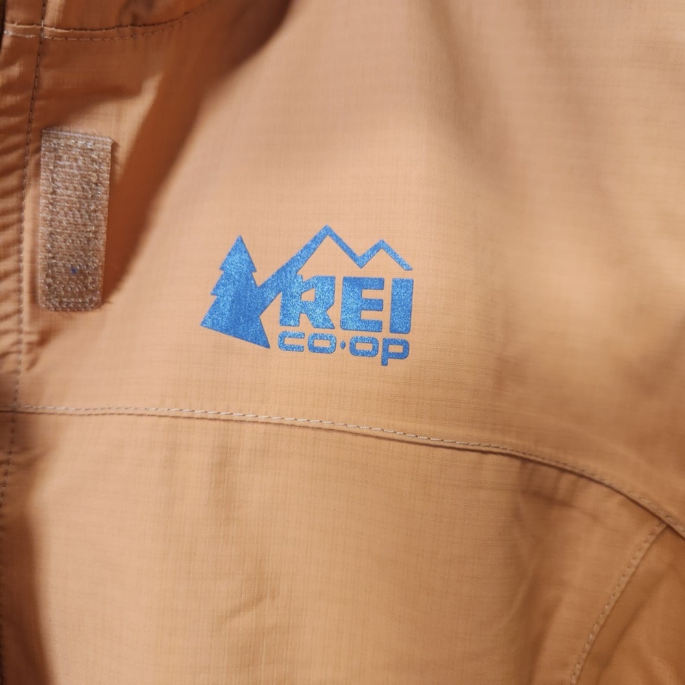 REI Co-op Rainier Jacket Womens Small Orange 2.5L Waterproof Outdoors Hiking - Picture 7 of 16